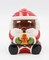 Ceramic African American Santa Claus Holding Gingerbread Candy Box, Home Décor, Gift for Her, Gift for Mom, Kitchen Décor, Christmas Décor